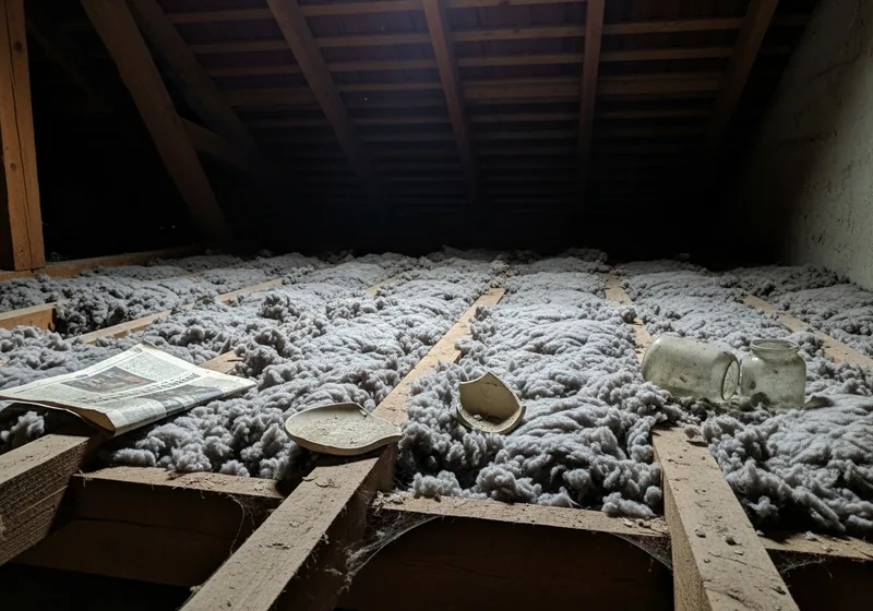 Ouate de cellulose soufflée dans les combles perdus d'une maison à Sainte-Luce-sur-Loire